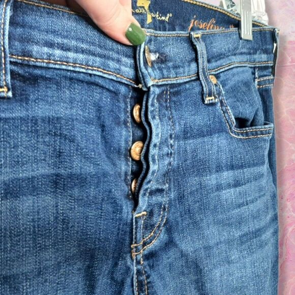 7 For All Mankind Josefina Skinny Boyfriend Jeans sz 24 - Picture 5 of 12